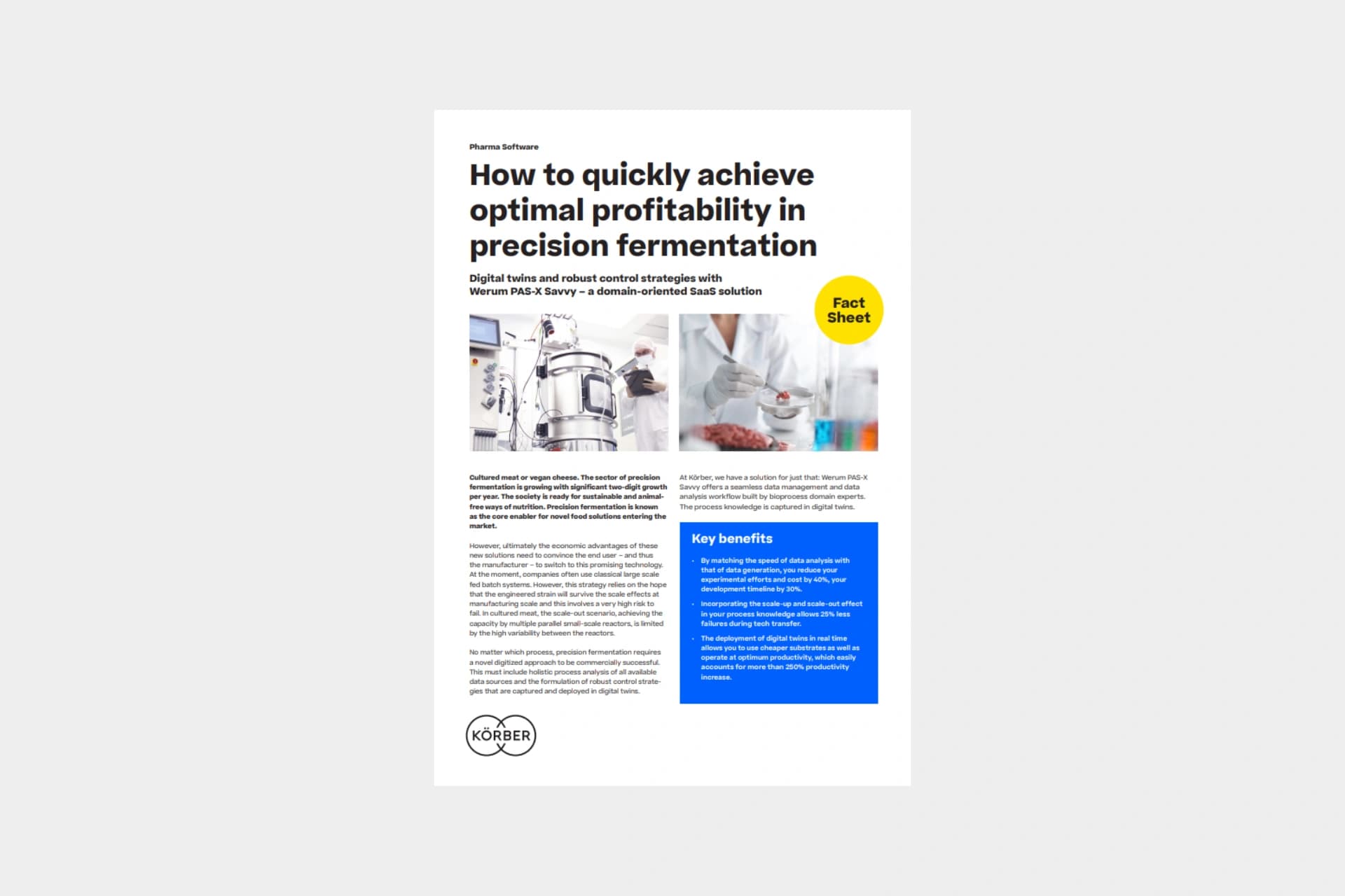 PAS-X Savvy precioson fermentation factsheet cover