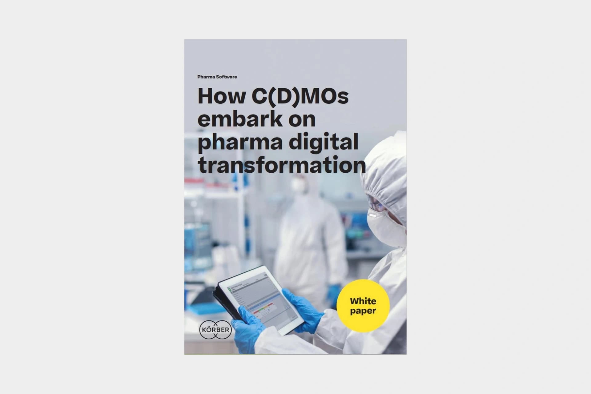 Cover of the whitepaper "How C(D)MOS embark on pharma digital transformation".
