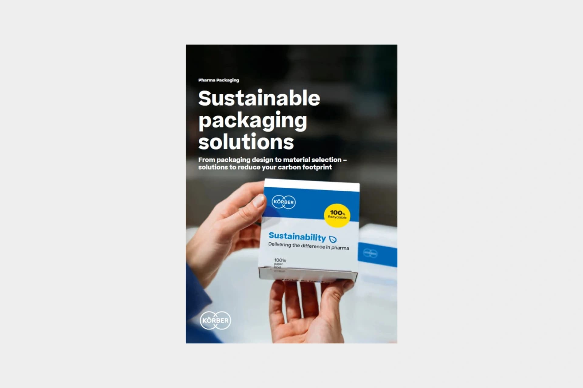 sustainable pharma packaging solutions brochure cover
