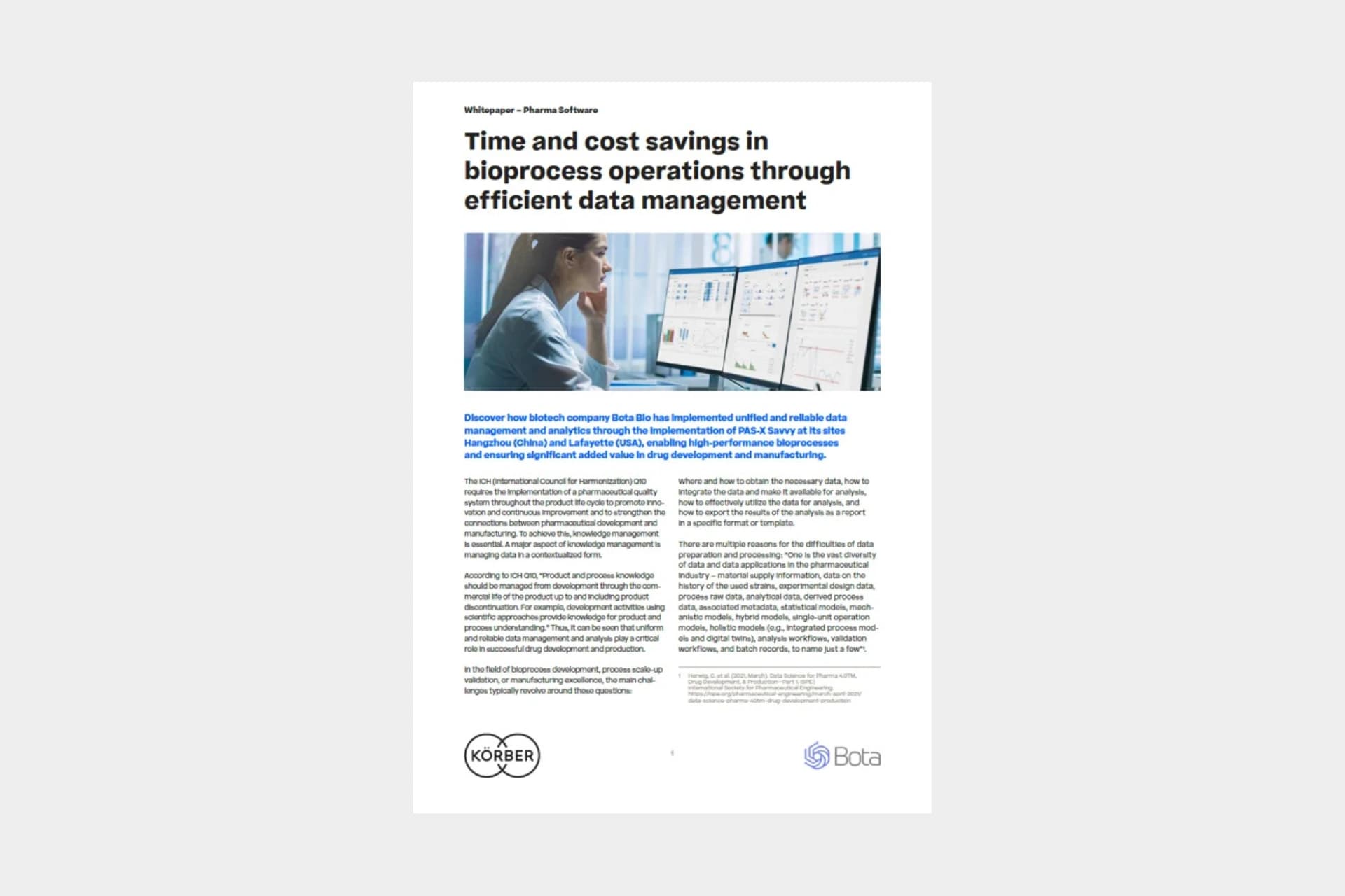 cover of time and cost savings in pharma whitepaper