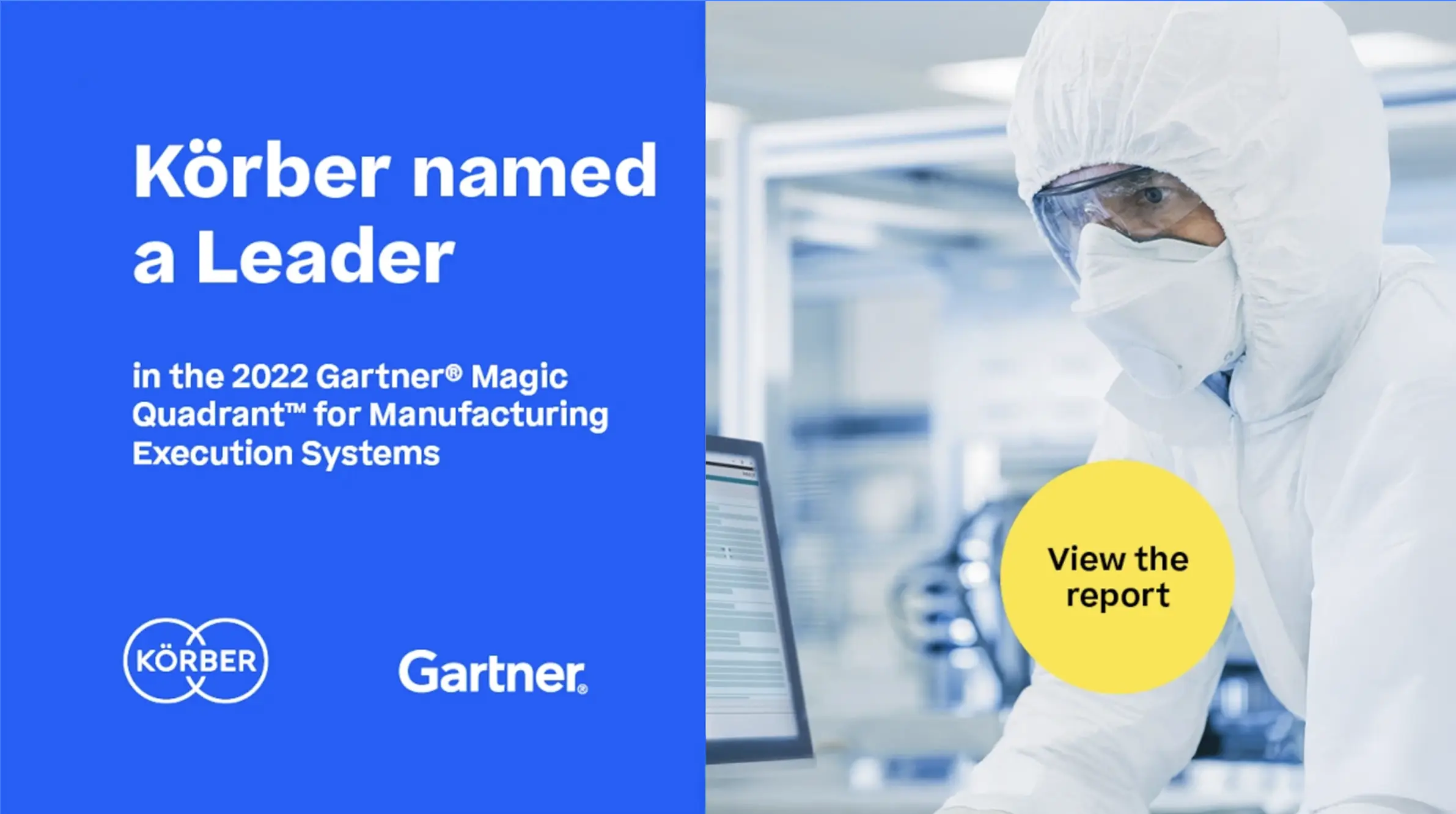 Körber named a Leader in the 2022 Gartner Magic Quadrant for Manufacturing Execution Systems infographic