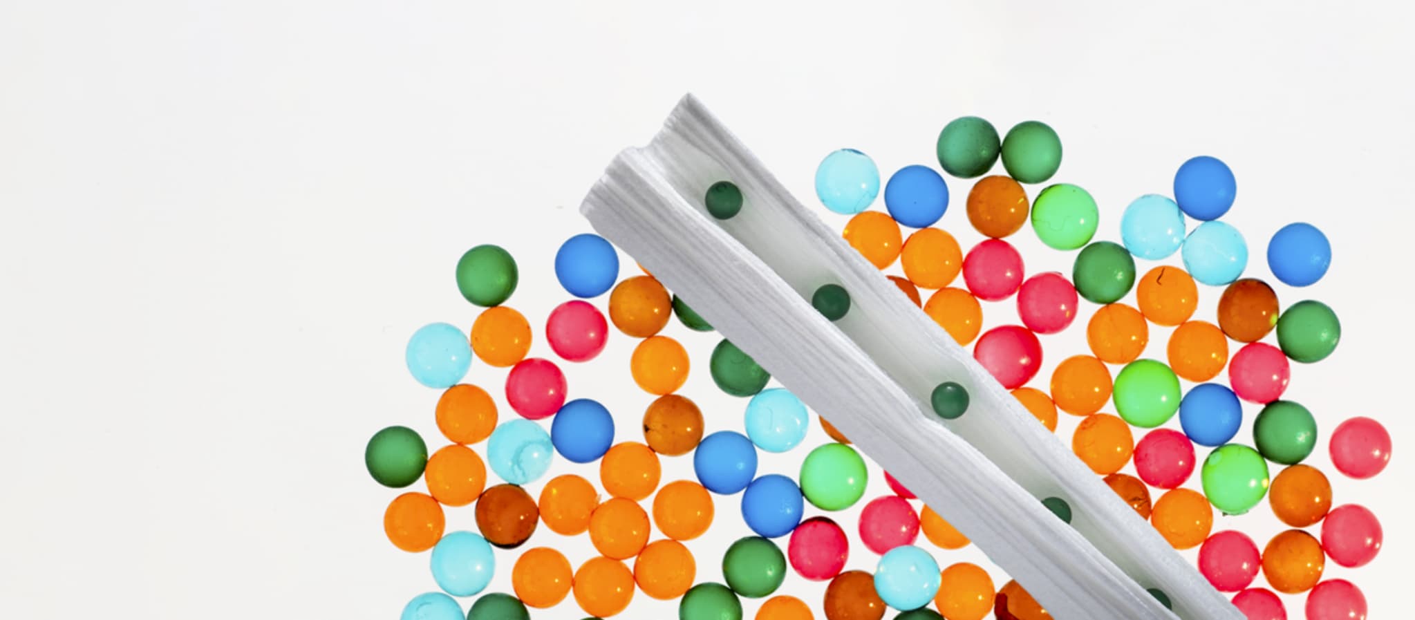 Capsules for cigarette filters.