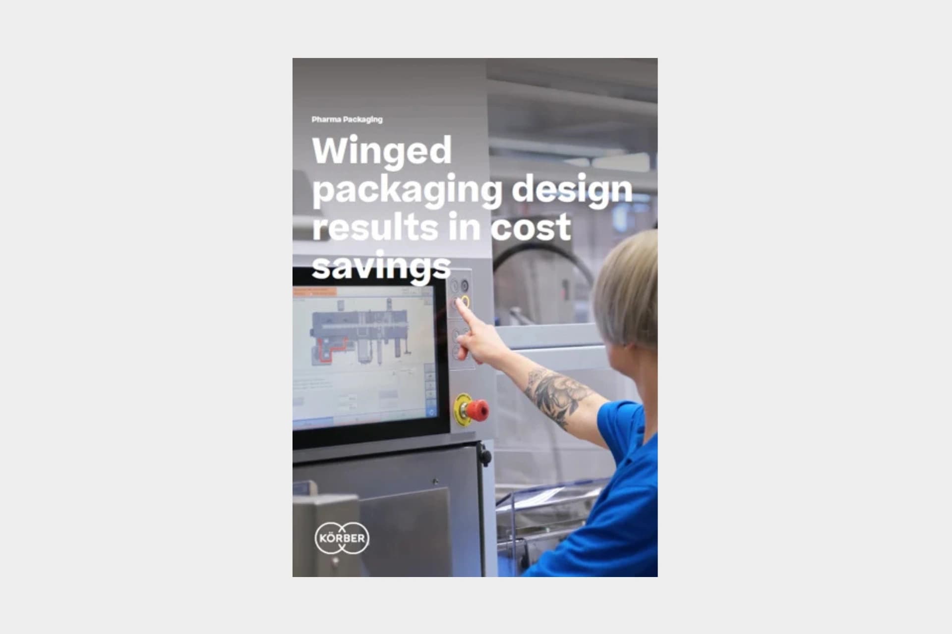 cover of winged packaging brochure
