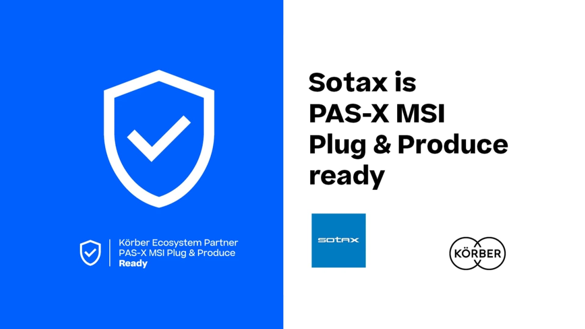 Banner mit dem Hinweis "Sotax ist PAS-X MSI Plug & Produce ready"