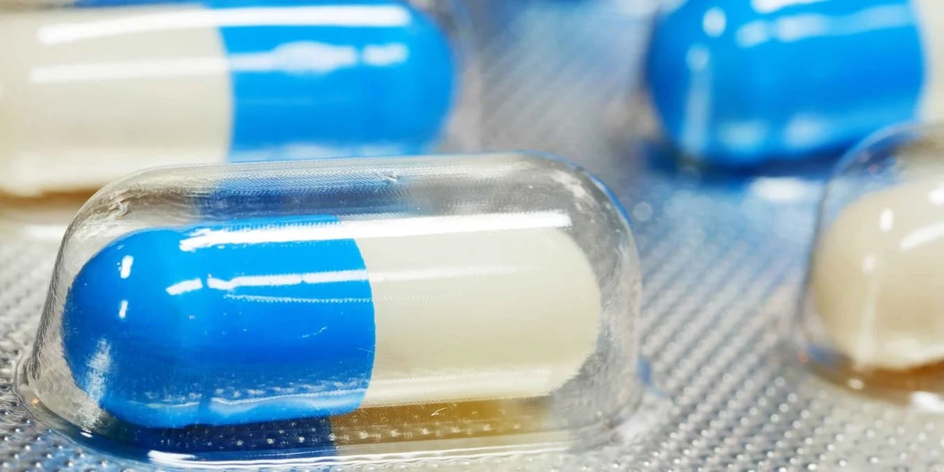 Closeup of a pill package.