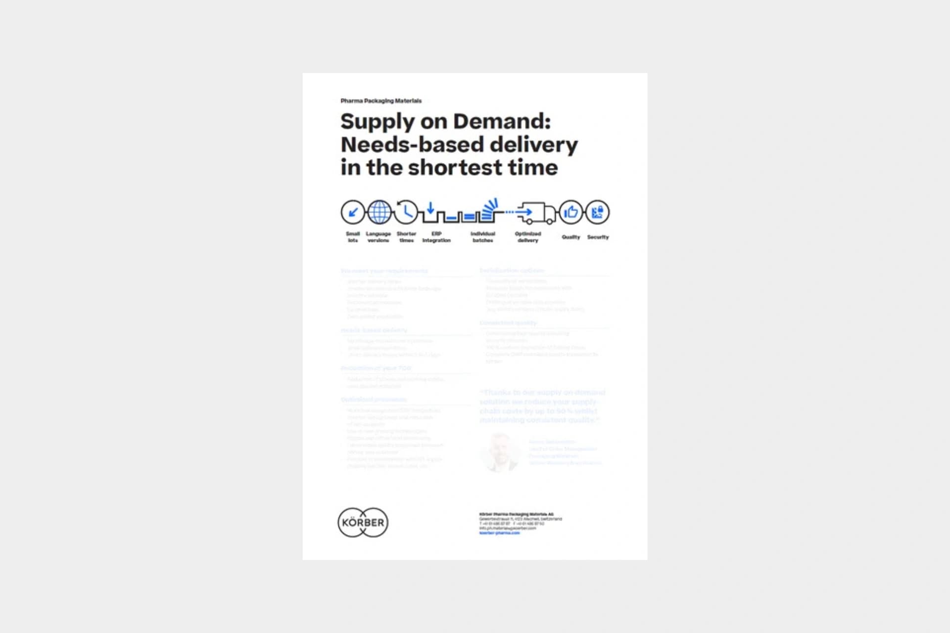 pharmaceutical supply chain flyer cover