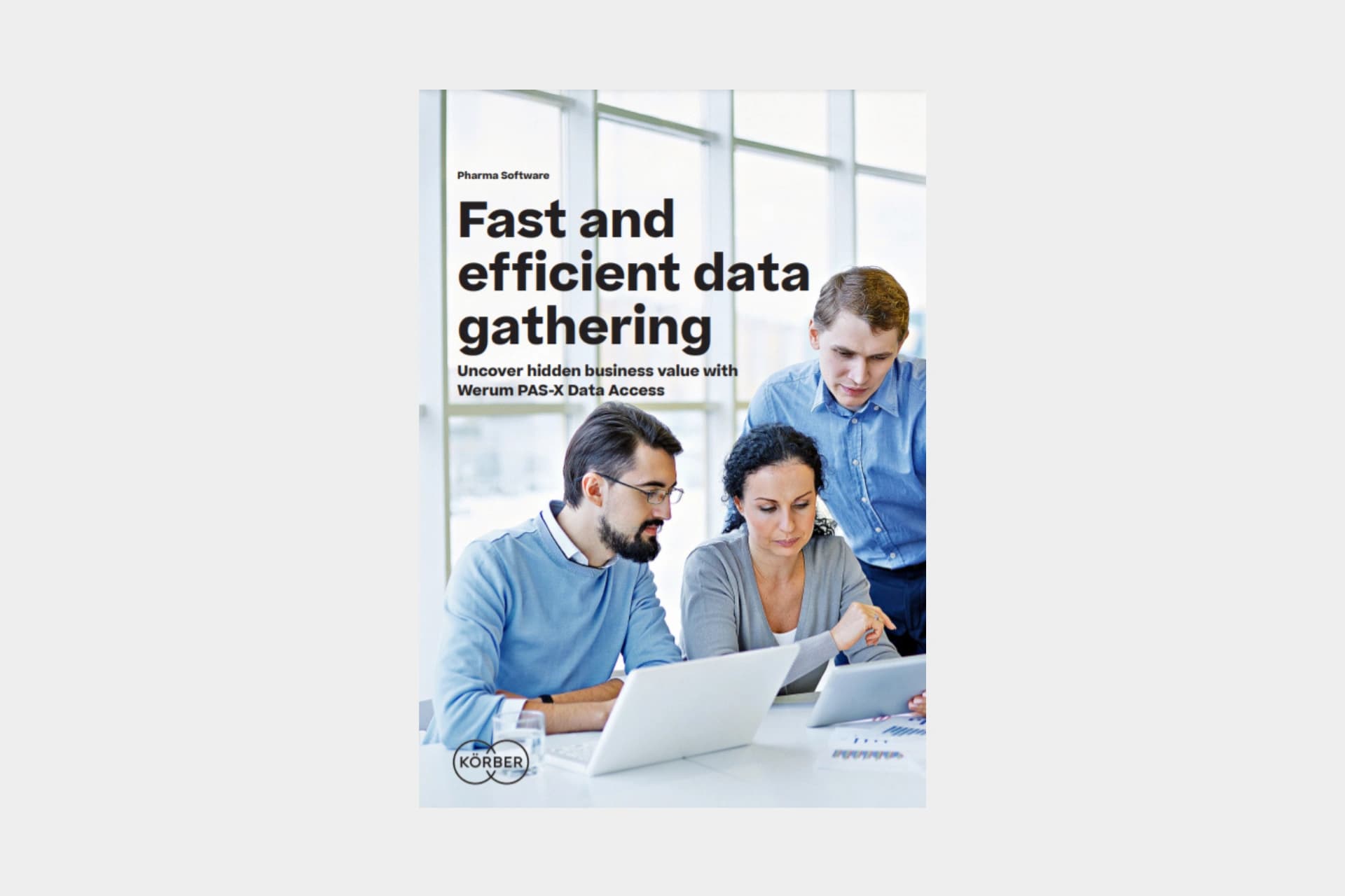 Cover of the brochure "Fast and efficient data gathering" about Werum PAS-X Data Access.