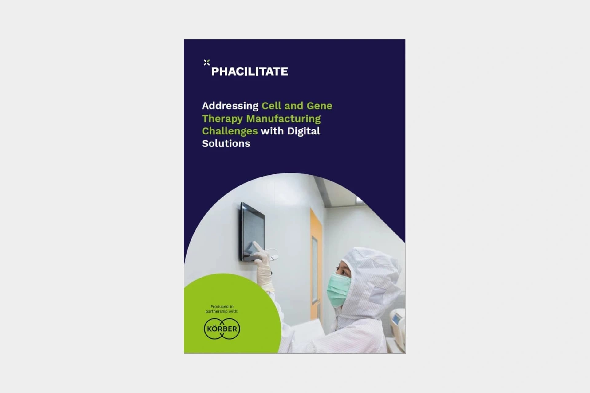 Titelbild des Whitepapers "Herausforderungen bei der Herstellung von Zell- und Gentherapien mit digitalen Lösungen angehen".