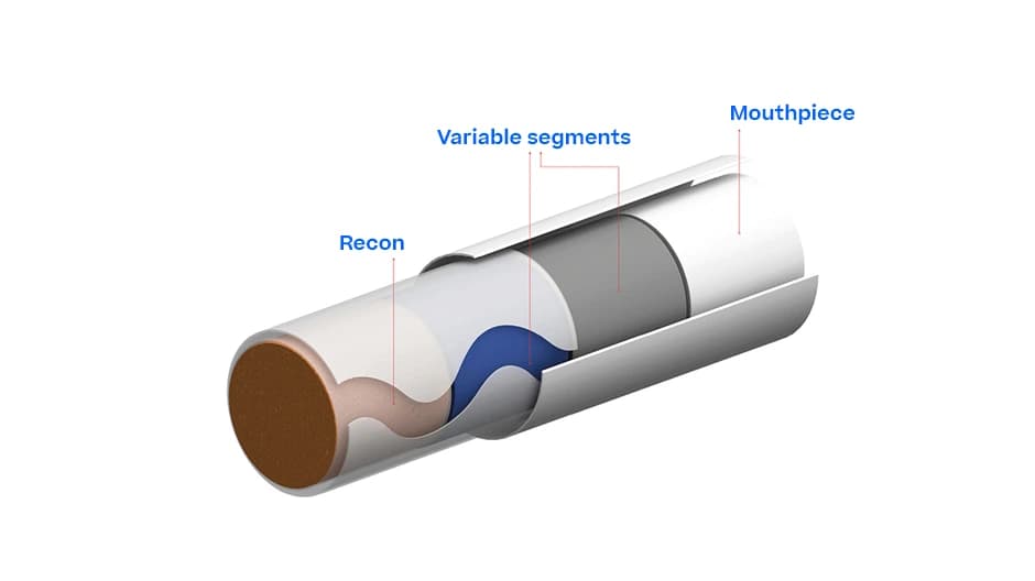 Illustration of a heated cigarrette