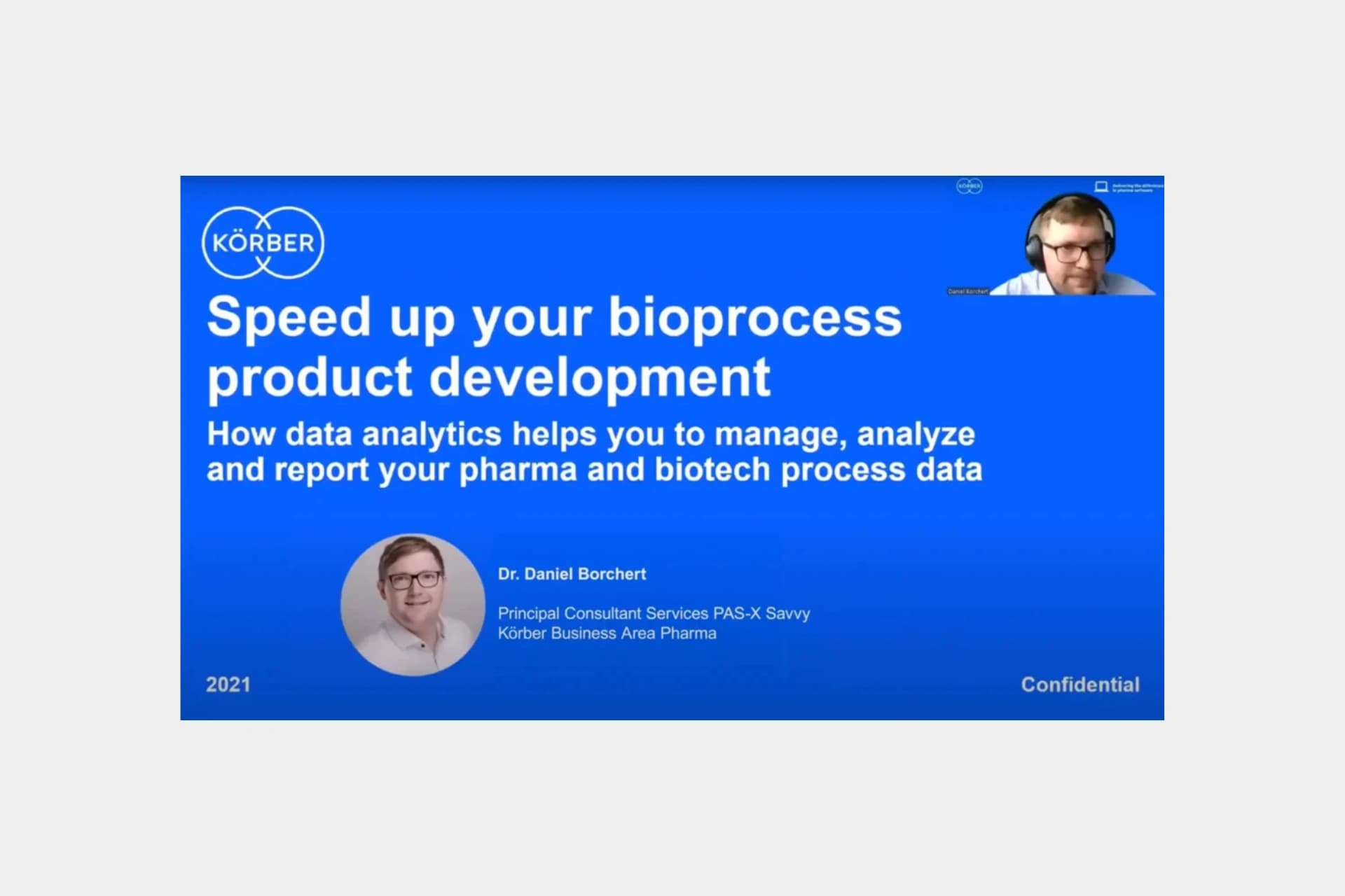 Cover of the webinar "Speed up your bioprocess product development".