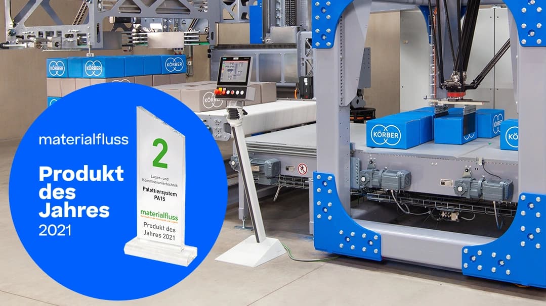 Körber palletizing system machine.