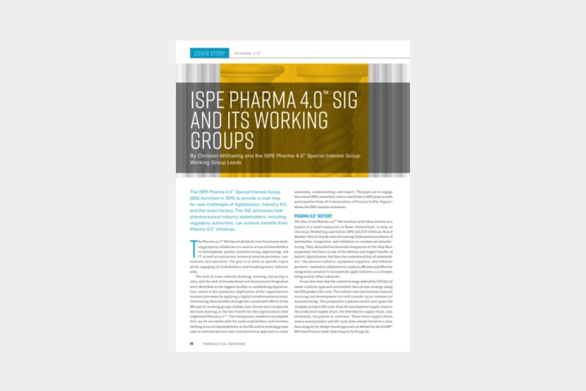 ispe pharma 4.0 article cover