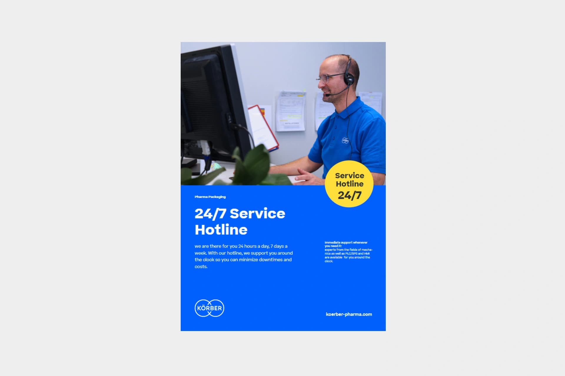 Dividella service 24/7 flyer cover