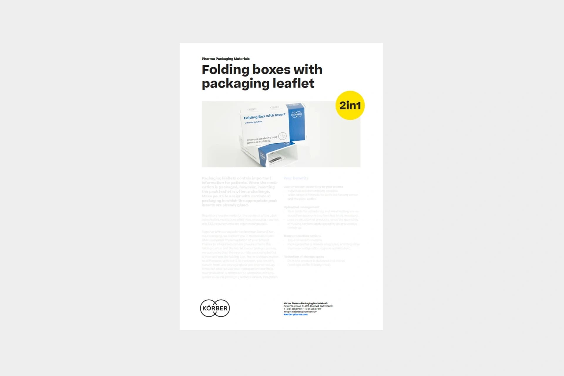 packaging leaflet flyer cover